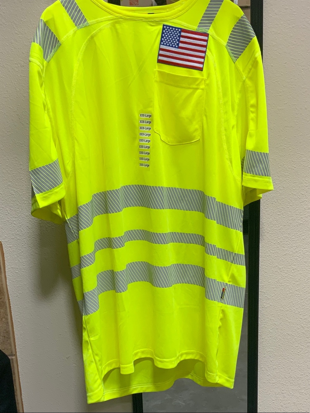 Blaklader High-Visibility Yellow Men’s Safety Work Shirt with Reflective Stripes